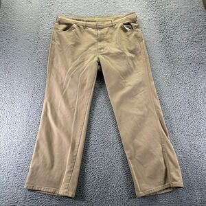 Sportabouts Pants Men 36x28 Brown Chino Straight Preppy Business Office Stretch